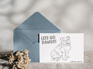 Go Dawgs! Coloring Postcard