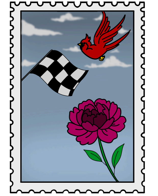 Indiana Stamp Soft Enamel Pin