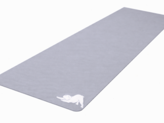 Cool Grey Yoga Mat with Stretching Dog