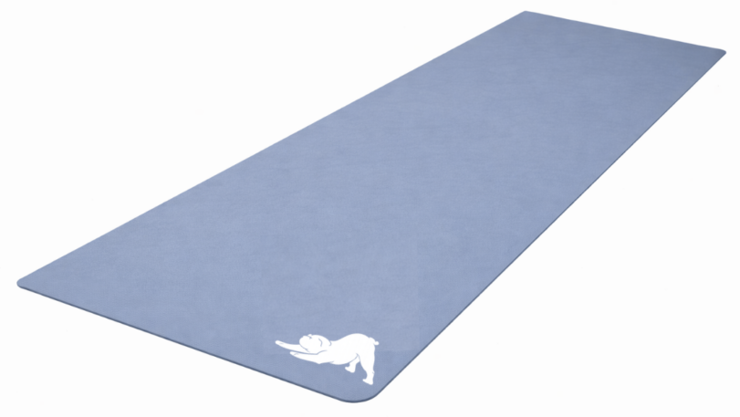 Slate Yoga Mat with Stretching Dog