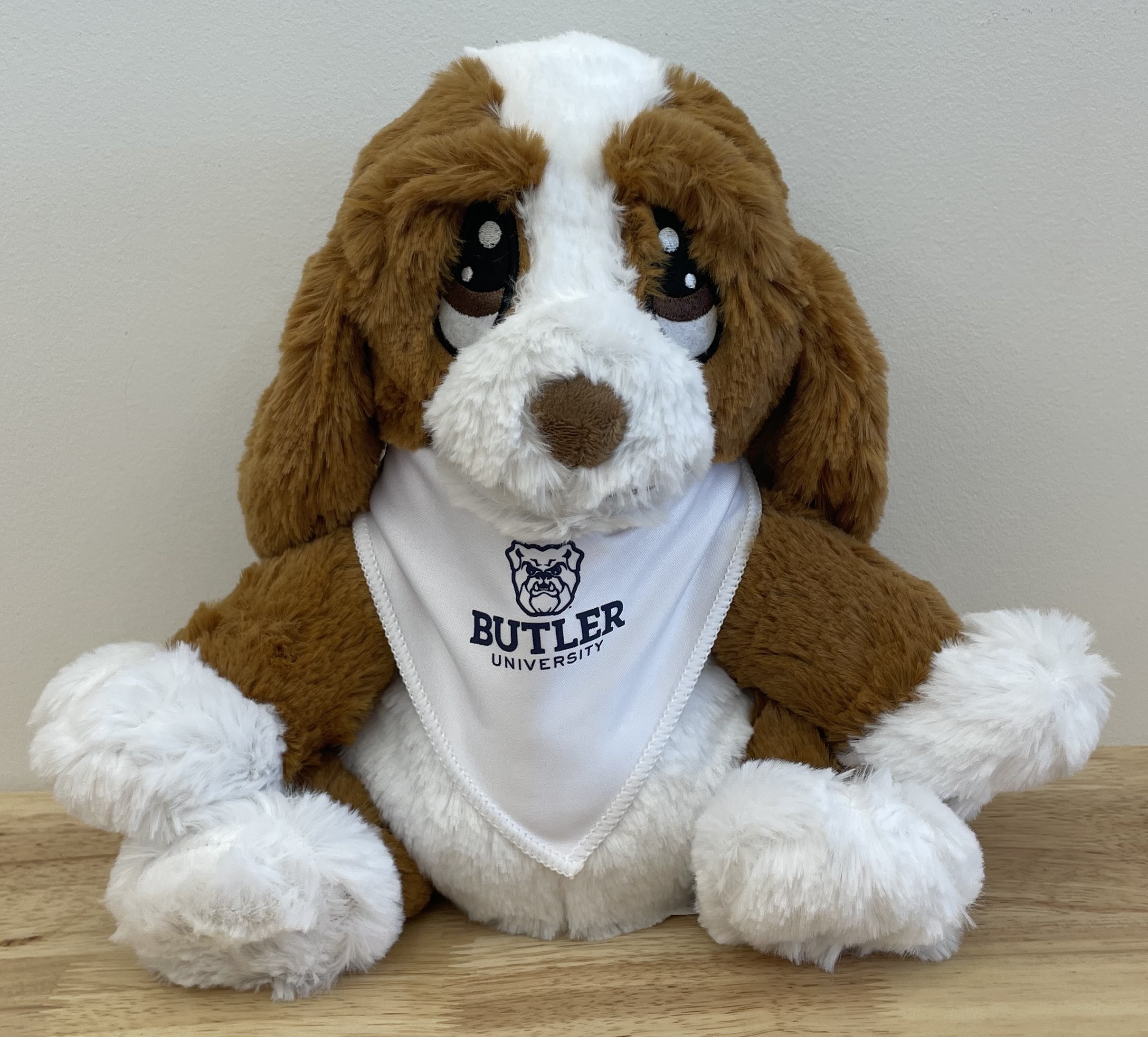 Hound Weighted Stuffed Animal w/ Butler University Bandana